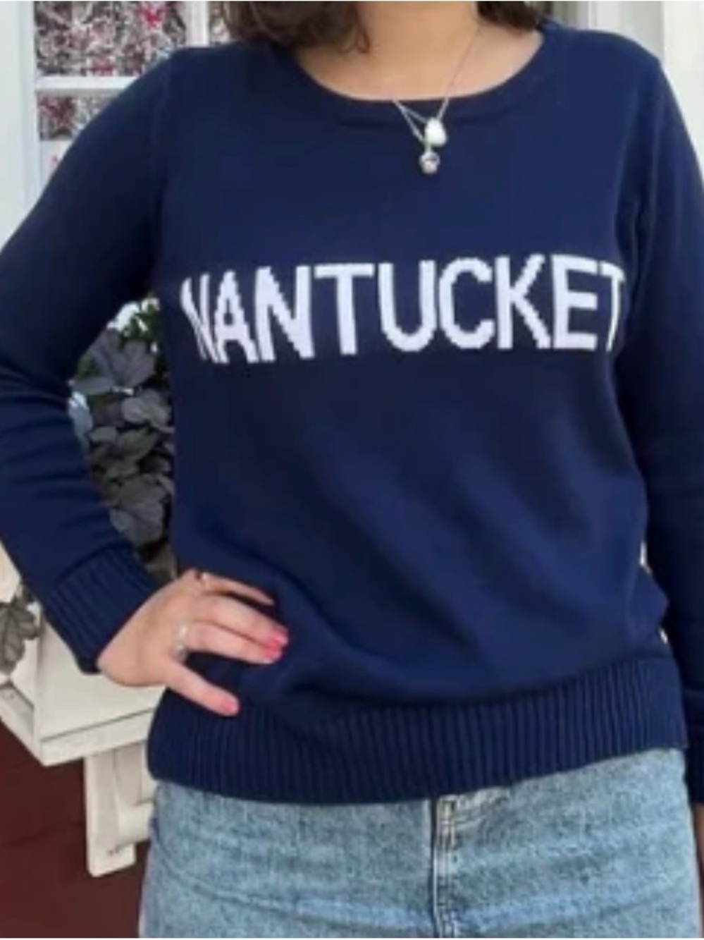 Ellsworth + Ivey Nantucket Crewneck Sweater - Navg